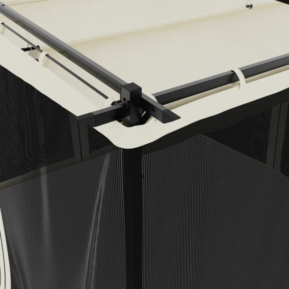 Foișor cu Plasă Crem 3x3 m - Oțel Rezistent | Livrare Gratuită