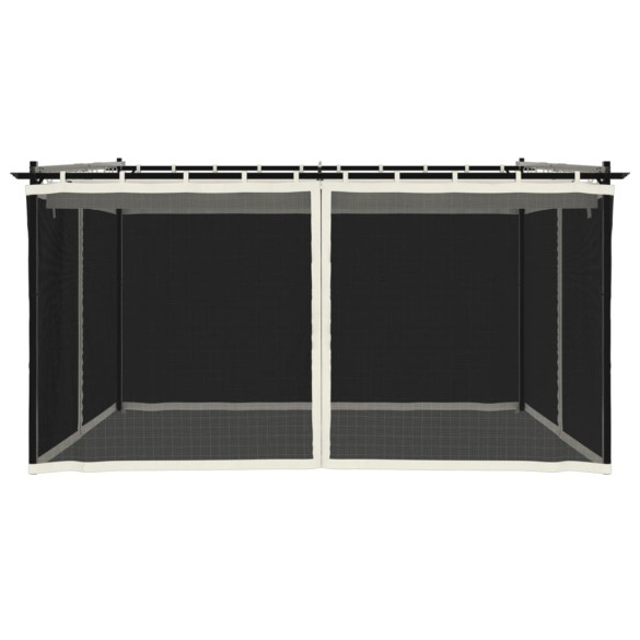 Foișor cu Plasă Crem 4x3m - Oțel Rezistent | Livrare Gratuită