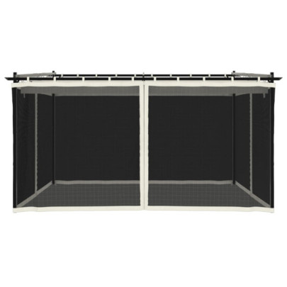 Foișor cu Plasă Crem 4x3m - Oțel Rezistent | Livrare Gratuită