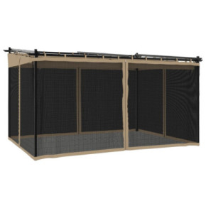 Foișor cu Plasă Gri Taupe 4x3 m - Oțel Rezistent | Livrare Gratuită 2