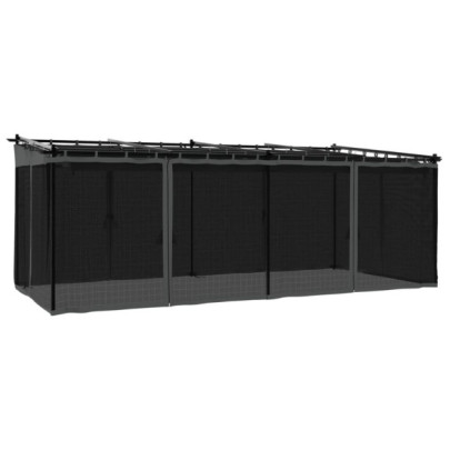 Foișor cu Plasă Antracit 6x3m - Oțel Rezistent | Livrare Gratuită