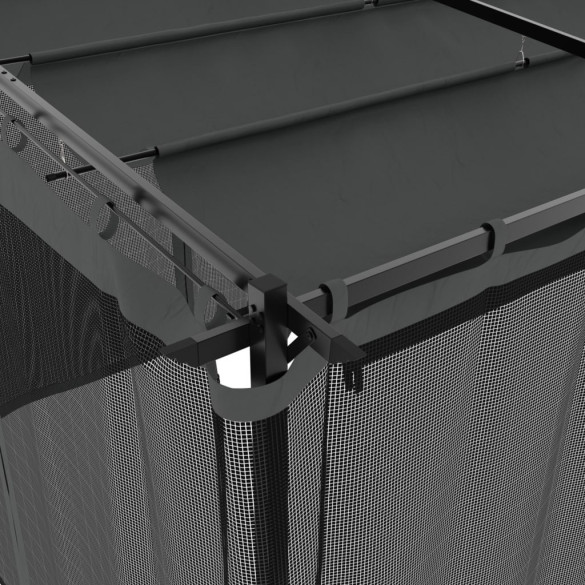 Foișor cu Plasă Antracit 6x3m - Oțel Rezistent | Livrare Gratuită