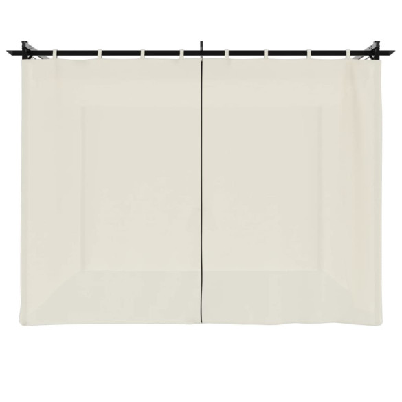 Pavilion cu Draperii - 3x3 m, Oțel, Gri Taupe - Livrare Gratuită