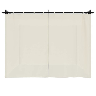 Pavilion cu Draperii - 3x3 m, Oțel, Gri Taupe - Livrare Gratuită