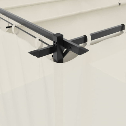 Pavilion cu Draperii - 3x3 m, Oțel, Gri Taupe - Livrare Gratuită