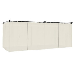 Pavilion cu Draperii 6x3 m, Oțel, Gri Taupe - Livrare Gratuită 2