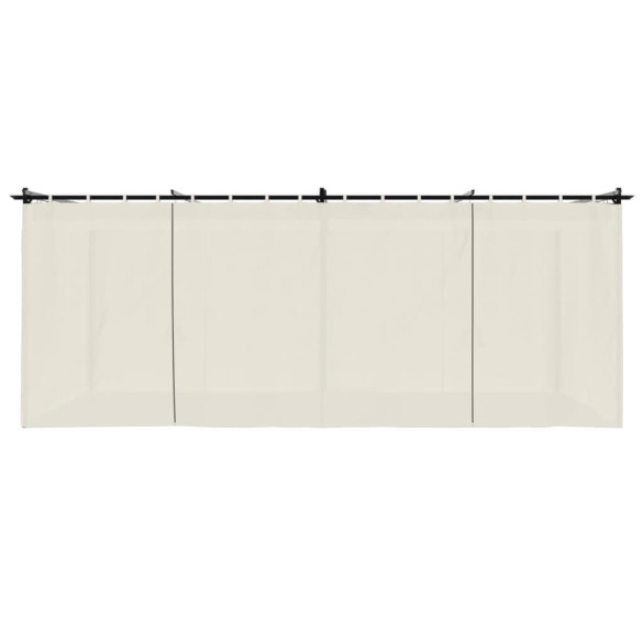 Pavilion cu Draperii 6x3 m, Oțel, Gri Taupe - Livrare Gratuită