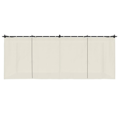 Pavilion cu Draperii 6x3 m, Oțel, Gri Taupe - Livrare Gratuită