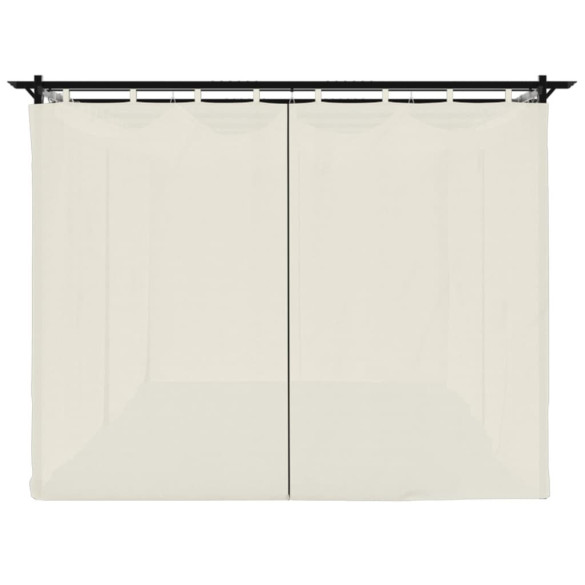 Pavilion cu Draperii 6x3 m, Oțel, Gri Taupe - Livrare Gratuită