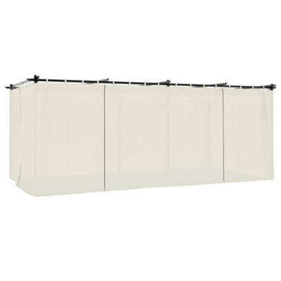 Pavilion cu Draperii 6x3 m, Oțel, Gri Taupe - Livrare Gratuită