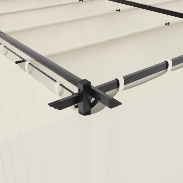 Pavilion cu Draperii 6x3 m, Oțel, Gri Taupe - Livrare Gratuită