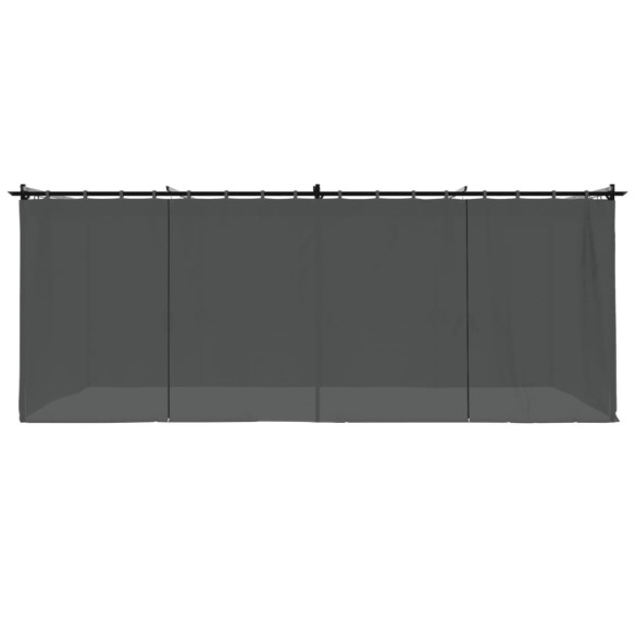 Pavilion cu Draperii Antracit 6x3m | Oțel Rezistent