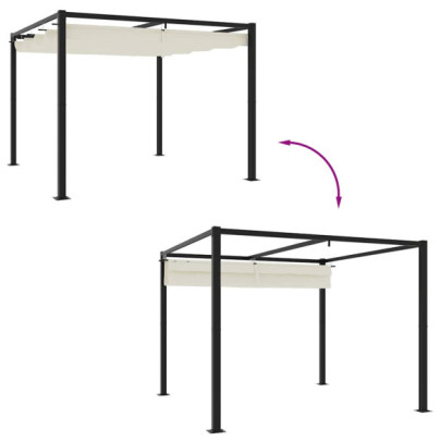 Foișor Gradină Retractabil 3x3m - Oțel | Livrare Gratuită