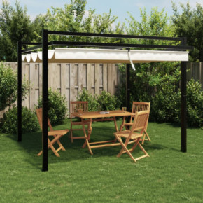 Foișor Gradină Acoperiș Retractabil Aluminiu 3x3m