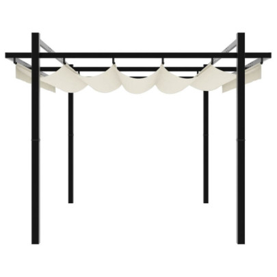 Foișor Gradină Acoperiș Retractabil Aluminiu 3x3m