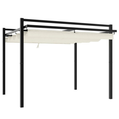 Foișor Gradină Acoperiș Retractabil Aluminiu 3x3m