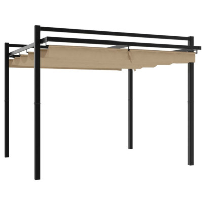 Foișor Grădină Acoperiș Retractabil Aluminiu 3x3m