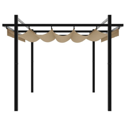 Foișor Grădină Acoperiș Retractabil Aluminiu 3x3m