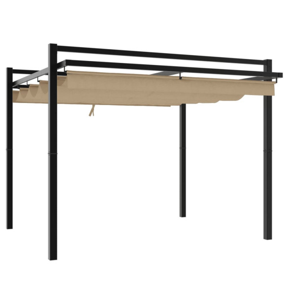 Foișor Grădină Acoperiș Retractabil Aluminiu 3x3m