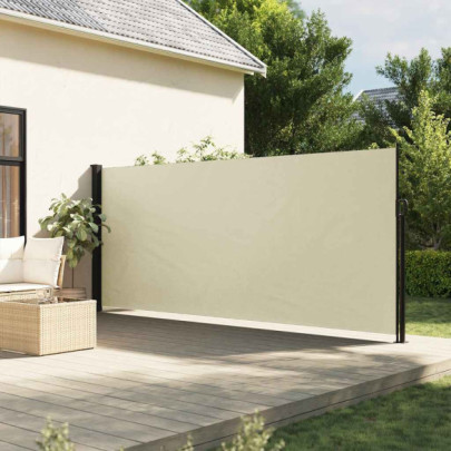Copertină Laterală Retractabilă Crem 180x300 cm | Livrare Gratuită