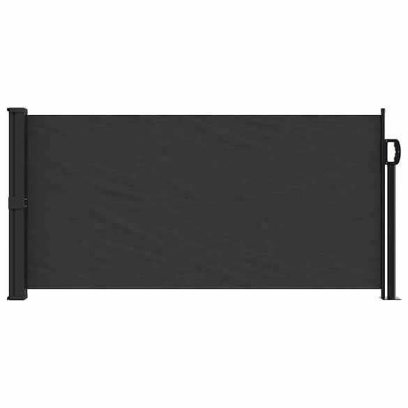 Copertină Laterală Retractabilă - Negru 100x500 cm | Livrare Gratuită