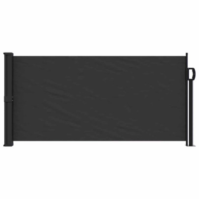 Copertină Laterală Retractabilă - Negru 100x500 cm | Livrare Gratuită