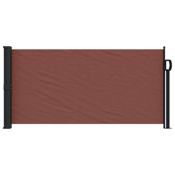 Copertină Laterală Retractabilă Maro 100x500 cm | Livrare Gratuită