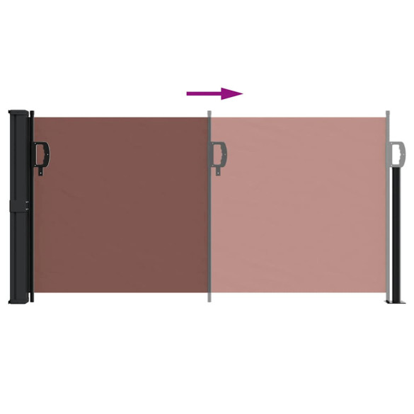 Copertină Laterală Retractabilă Maro 100x500 cm | Livrare Gratuită