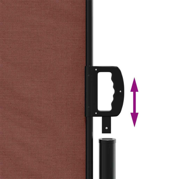 Copertină Laterală Retractabilă Maro 100x500 cm | Livrare Gratuită