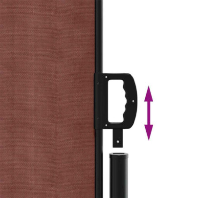Copertină Laterală Retractabilă Maro 100x500 cm | Livrare Gratuită