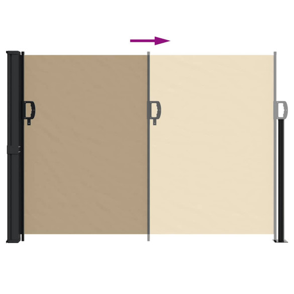 Copertină Laterală Retractabilă Bej 140x500 cm - Livrare Gratuită Copertină Laterală Retractabilă Bej 140x500 cm - Livrare Gratuită