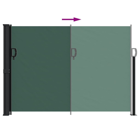 Copertină Laterală Retractabilă Verde - 140x500 cm | Livrare Gratuită