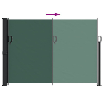 Copertină Laterală Retractabilă Verde - 140x500 cm | Livrare Gratuită