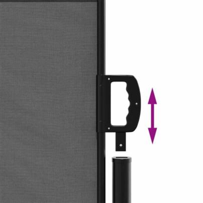 Copertină Laterală Retractabilă Antracit 140x500 cm | Livrare Gratuită