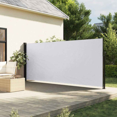 Copertină Laterală Retractabilă Alb 180x500 cm - Livrare Gratuită