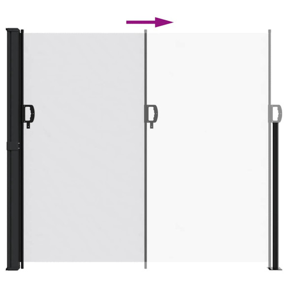 Copertină Laterală Retractabilă Alb 180x500 cm - Livrare Gratuită