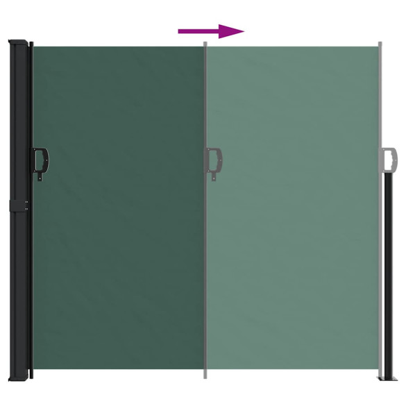 Copertină Laterală Retractabilă Verde - 180x500 cm