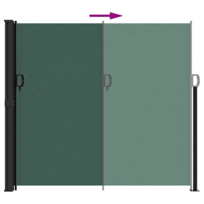 Copertină Laterală Retractabilă Verde - 180x500 cm