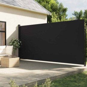 Copertină Laterală Retractabilă - Negru 200x500 cm | Livrare Gratuită