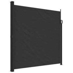 Copertină Laterală Retractabilă - Negru 200x500 cm | Livrare Gratuită 2