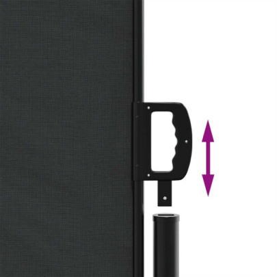 Copertină Laterală Retractabilă 220x500 cm - Negru | Livrare Gratuită