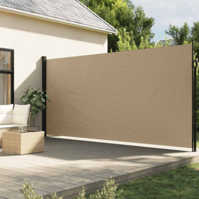 Copertină Laterală Retractabilă Bej 220x500 cm | Livrare Gratuită