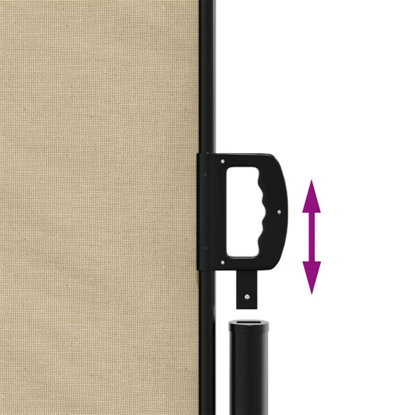 Copertină Laterală Retractabilă Bej 220x500 cm | Livrare Gratuită