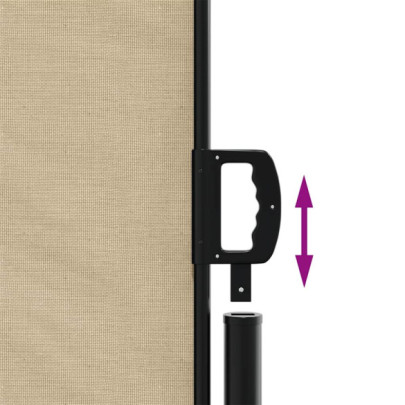 Copertină Laterală Retractabilă Bej 220x500 cm | Livrare Gratuită
