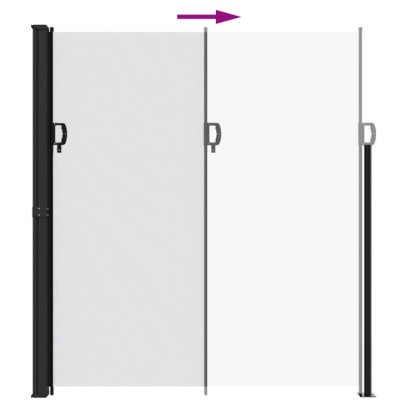Copertină Laterală Retractabilă Albă - 220x500 cm | Livrare Gratuită