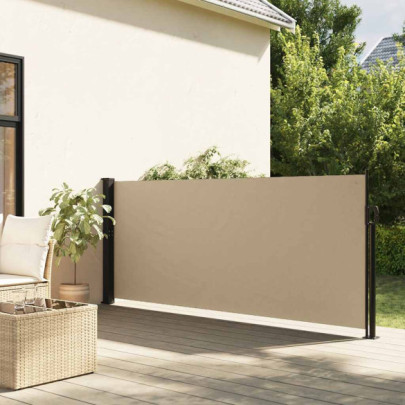 Copertină Laterală Retractabilă Bej 120x600 cm | Livrare Gratuită