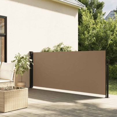 Copertină Laterală Retractabilă Gri Taupe 120x600 cm | Livrare Gratuită