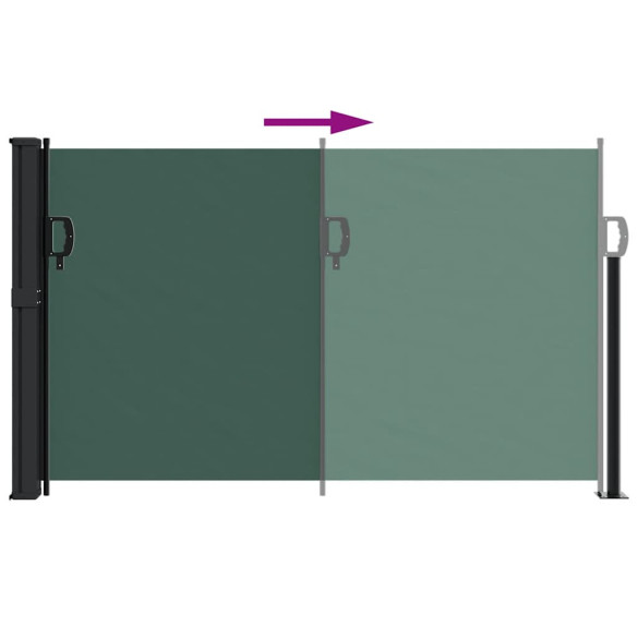 Copertină Laterală Retractabilă Verde - 120x600 cm | Livrare Gratuită