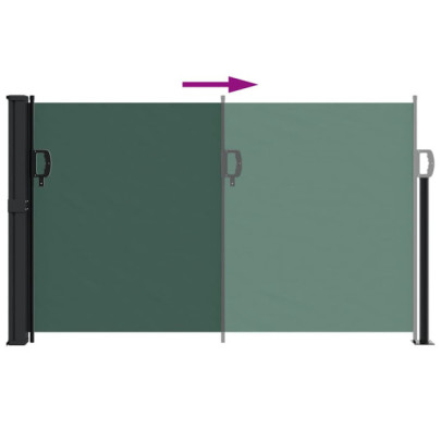 Copertină Laterală Retractabilă Verde - 120x600 cm | Livrare Gratuită