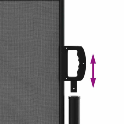 Copertină Laterală Retractabilă Antracit 120x600 cm | Livrare Gratuită